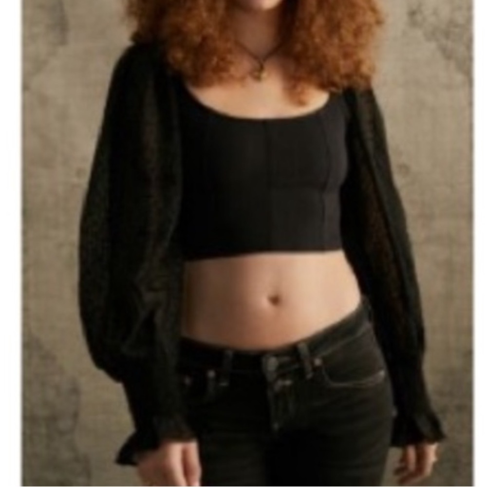 Urban Outfitters Cynthia clip dot top black medium - Picture 5 of 5